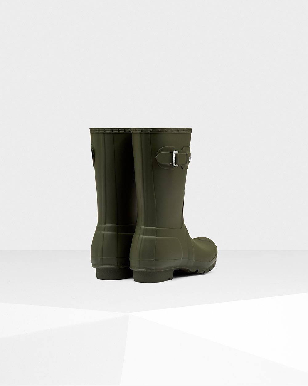 Womens Hunter Short Rain Boots Dark Olive - Original - 6831095-QT